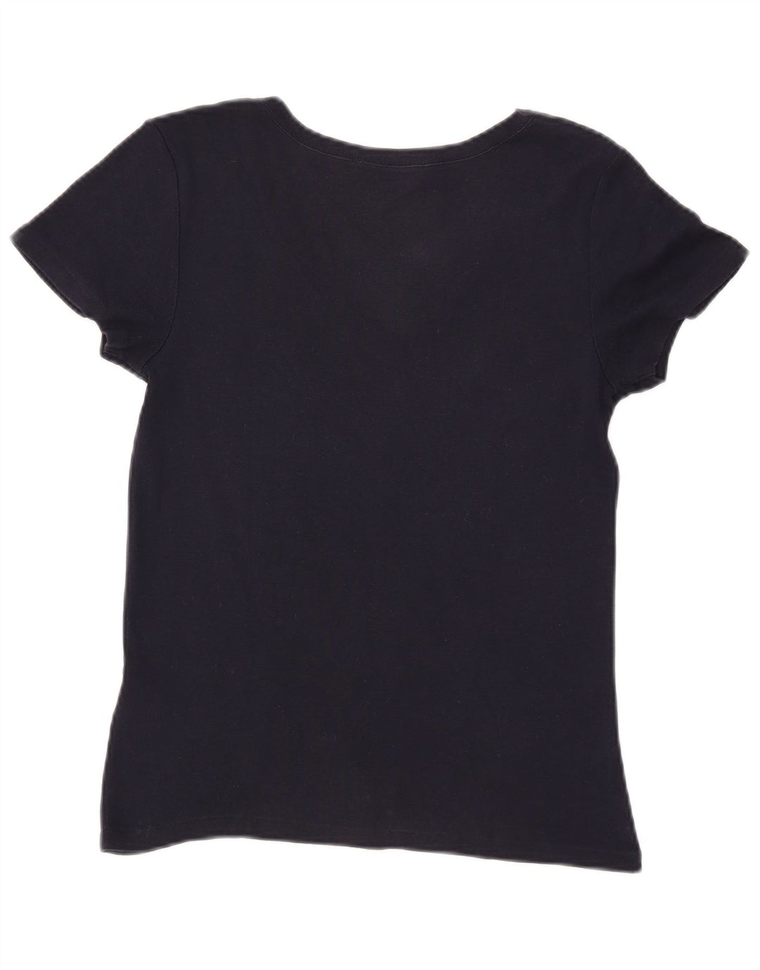 RALPH LAUREN T-shirt da donna Top UK 14 Large Blu Navy Cotone