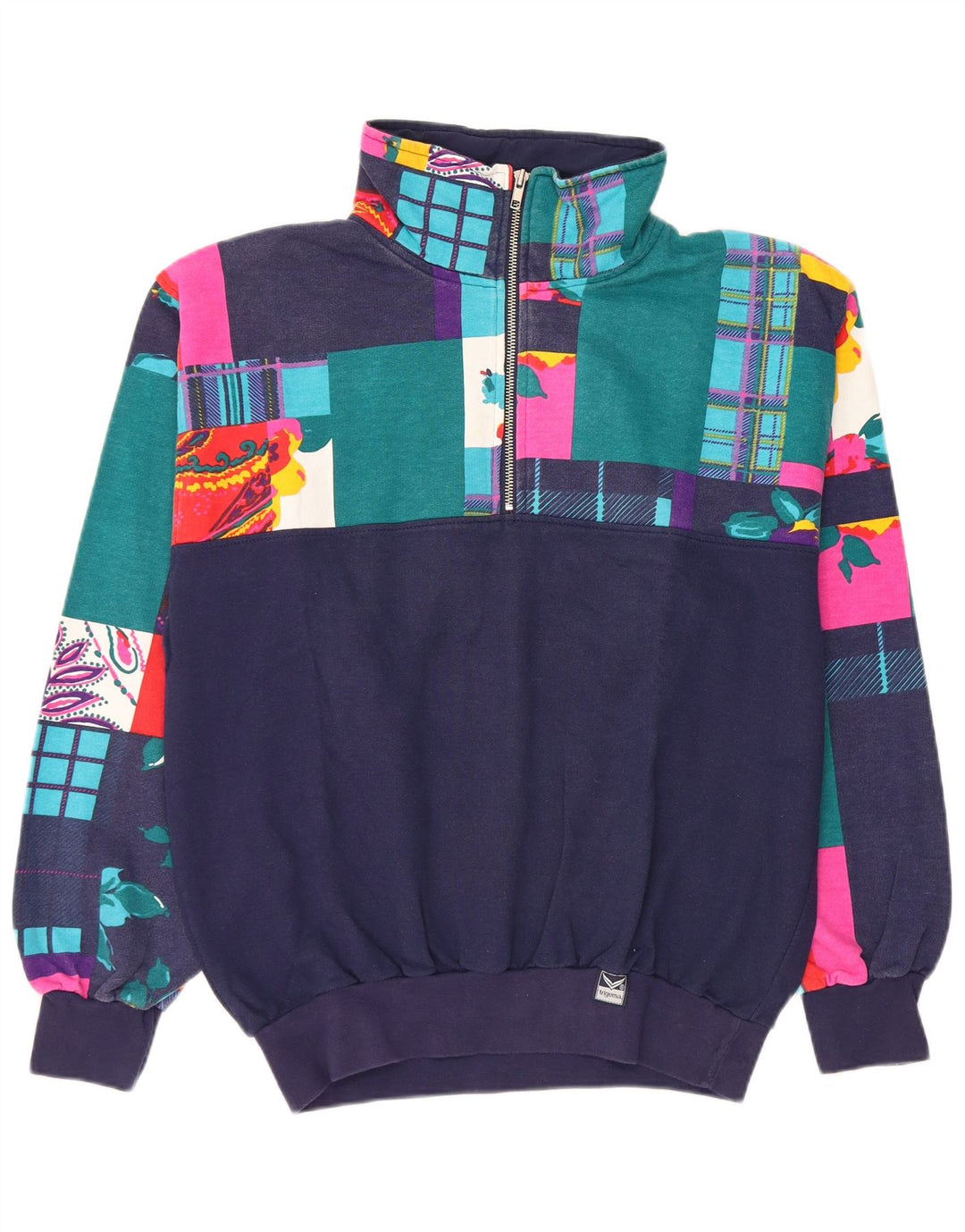 Tuta intera da donna TRIGEMA UK 14 cotone patchwork medio blu navy