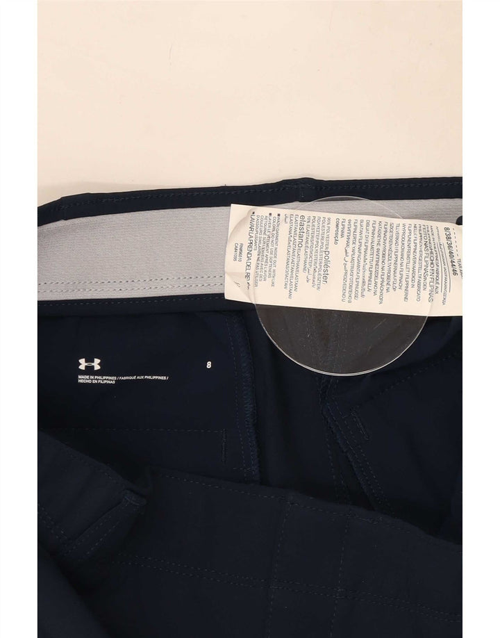 Pantaloncini chino da donna Under Armour US 8 Medium W28 poliestere blu navy