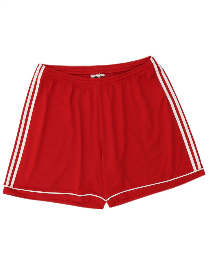 Pantaloncini sportivi Adidas Climalite da uomo 2XL poliestere rosso