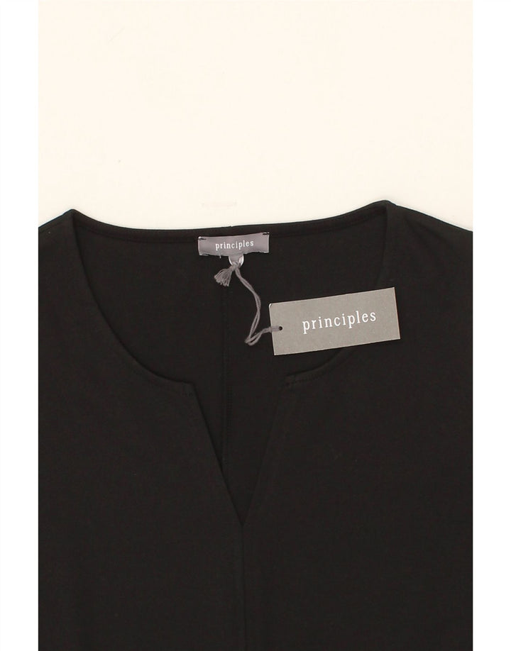PRINCIPLES Womens Sleeveless Sheath Dress UK 14 Large Black Polyester Vintage Principles and Second-Hand Principles from Messina Hembry 