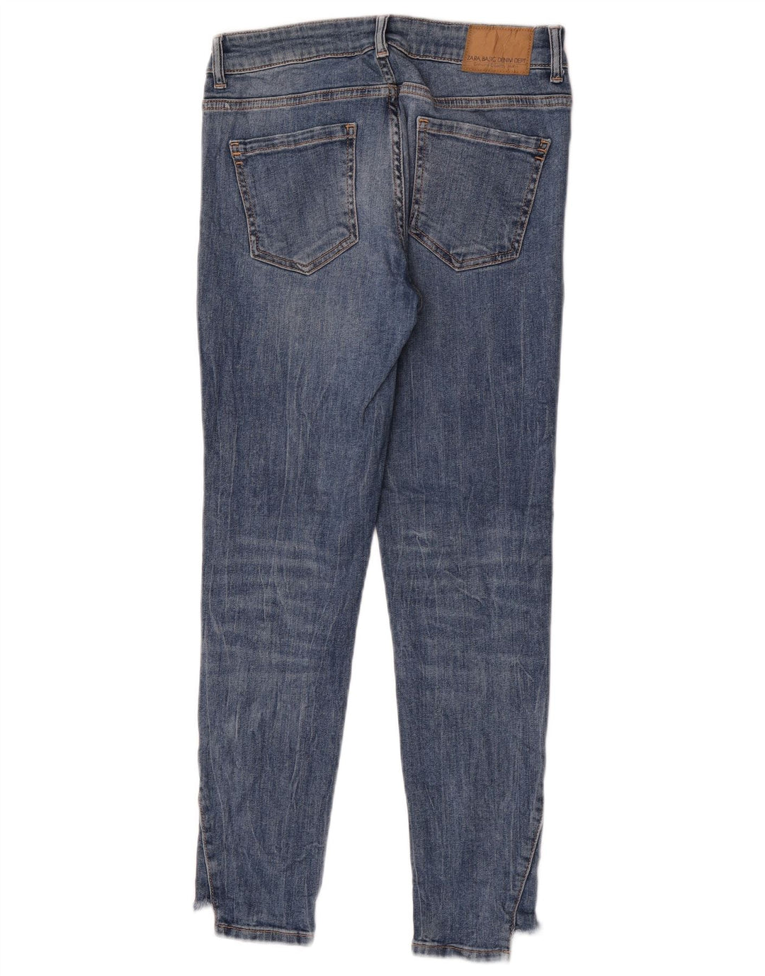 Jeans slim da donna Zara EU 38 Small W28 L28 Blu