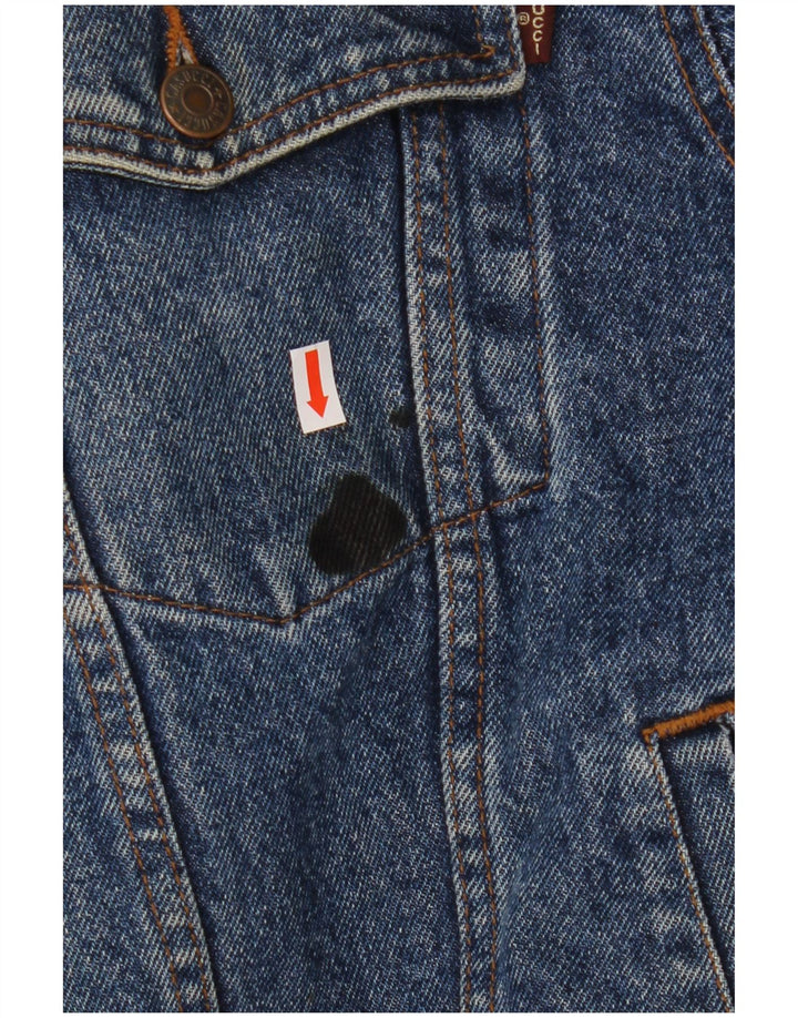 CASUCCI Giacca in denim Sherpa da uomo UK 38 Cotone blu medio