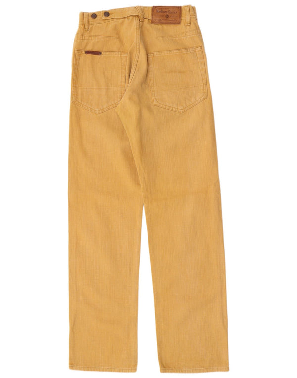 Pantaloni casual dritti da donna Marlboro Classics W29 L34 cotone giallo
