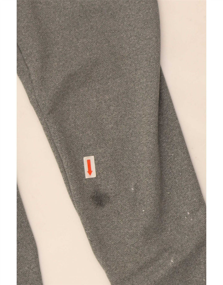 Top della tuta da ginnastica Nike Dri Fit con collo e zip da uomo, piccolo, in poliestere grigio