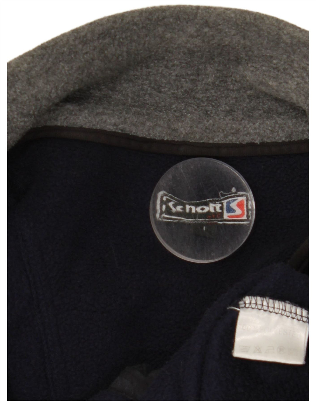 Giacca in pile da uomo SCHOTT UK 40 Large in poliestere blu navy