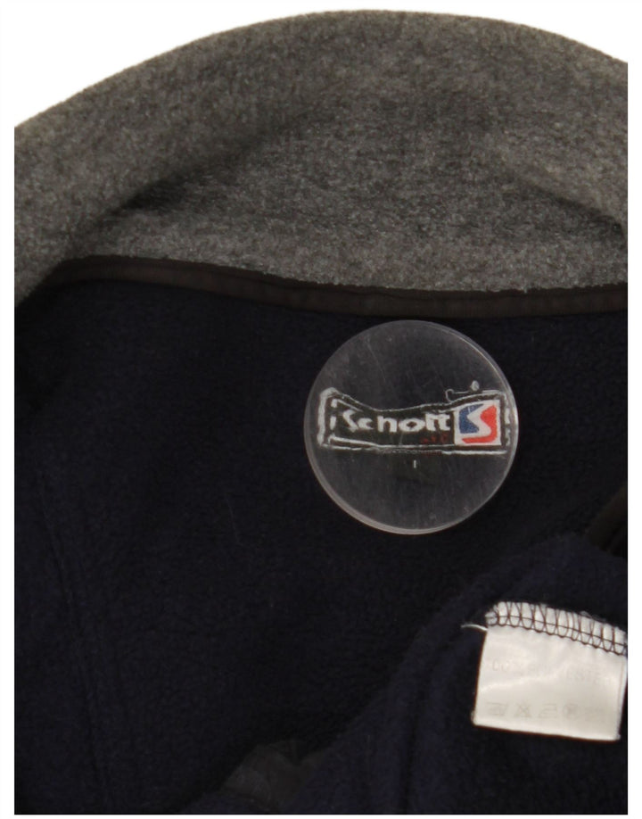 Giacca in pile da uomo SCHOTT UK 40 Large in poliestere blu navy