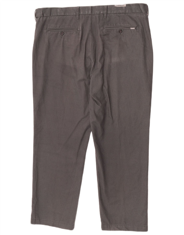 Pantaloni da abito vestibilità regolare da uomo Marks & Spencer W42 L29 gessato grigio
