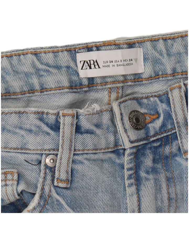Jeans Bootcut da donna a vita alta Zara EU 34 2XS W24 L26 Blu