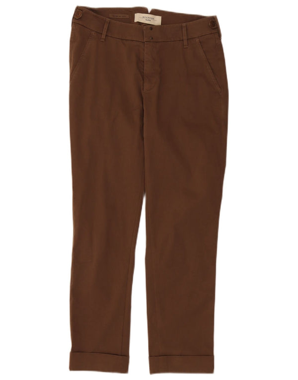 Pantaloni chino slim a vita bassa da weekend da donna Max Mara UK 4 XS W28 L26 Marrone
