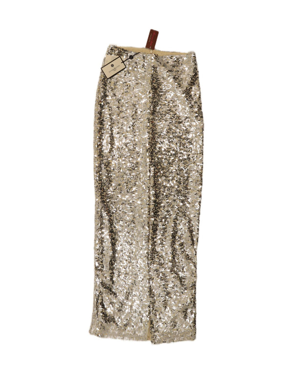 MALENE BIRGER Womens Maxi Skirt XS W26 Silver Polyester