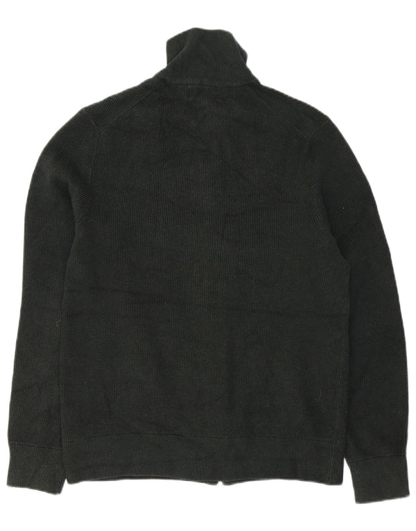 Maglione cardigan da uomo Marks & Spencer in cotone verde medio