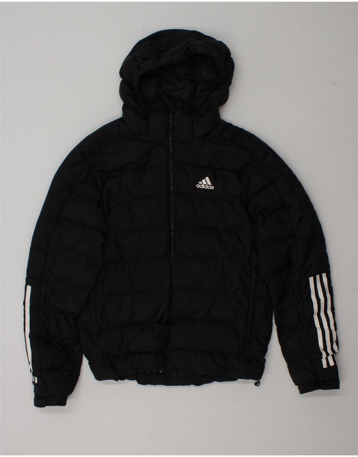 Giacca imbottita con cappuccio da uomo Adidas UK 36 piccola poliestere nera