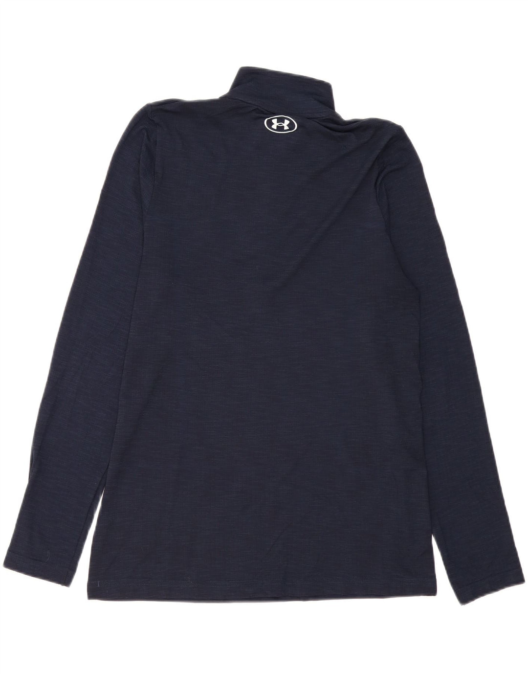 UNDER ARMOUR Top da uomo con zip e collo a maniche lunghe in poliestere blu navy medio