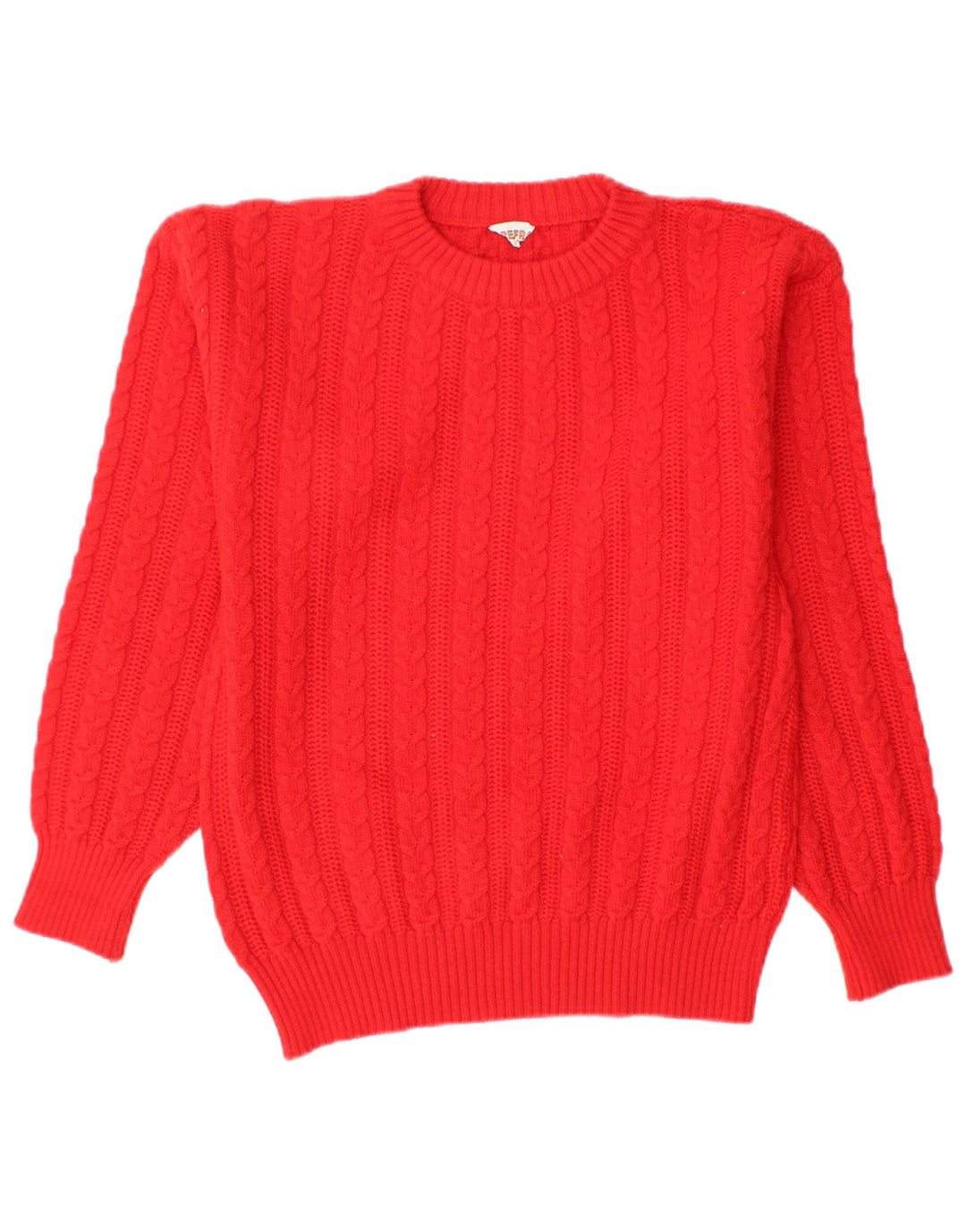 Maglione maglione girocollo vintage da uomo piccolo rosso