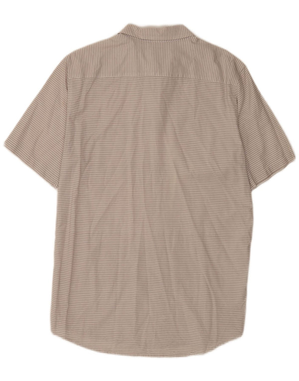 Camicia a maniche corte da uomo Quiksilver Large in cotone gessato grigio