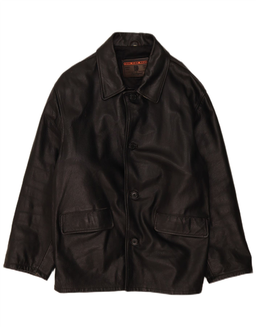 Giacca in pelle da uomo Jackpot UK 40 grande in pelle nera