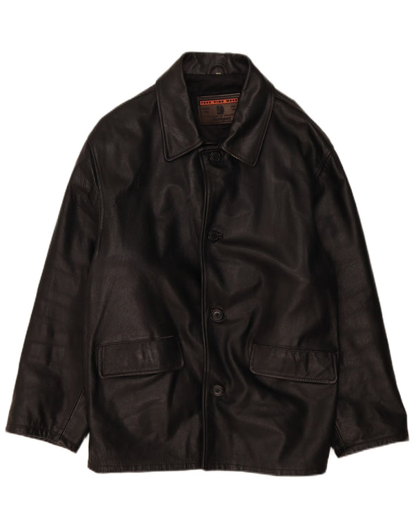Giacca in pelle da uomo Jackpot UK 40 grande in pelle nera