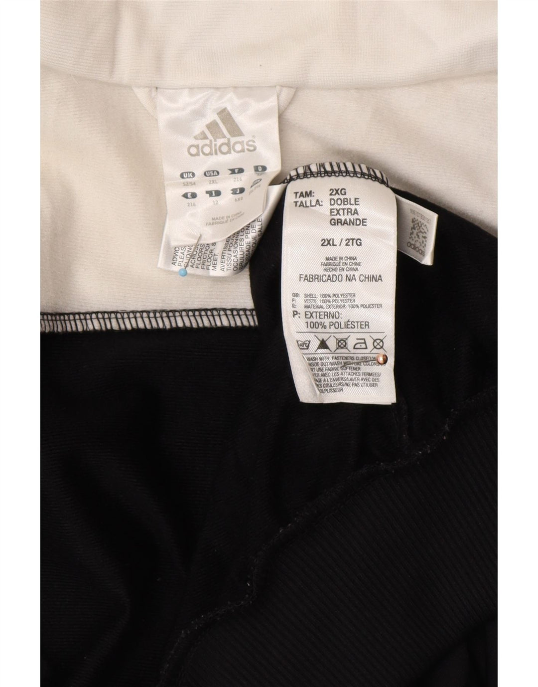 Giacca da tuta da uomo ADIDAS UK 52/54 2XL Poliestere color block nero