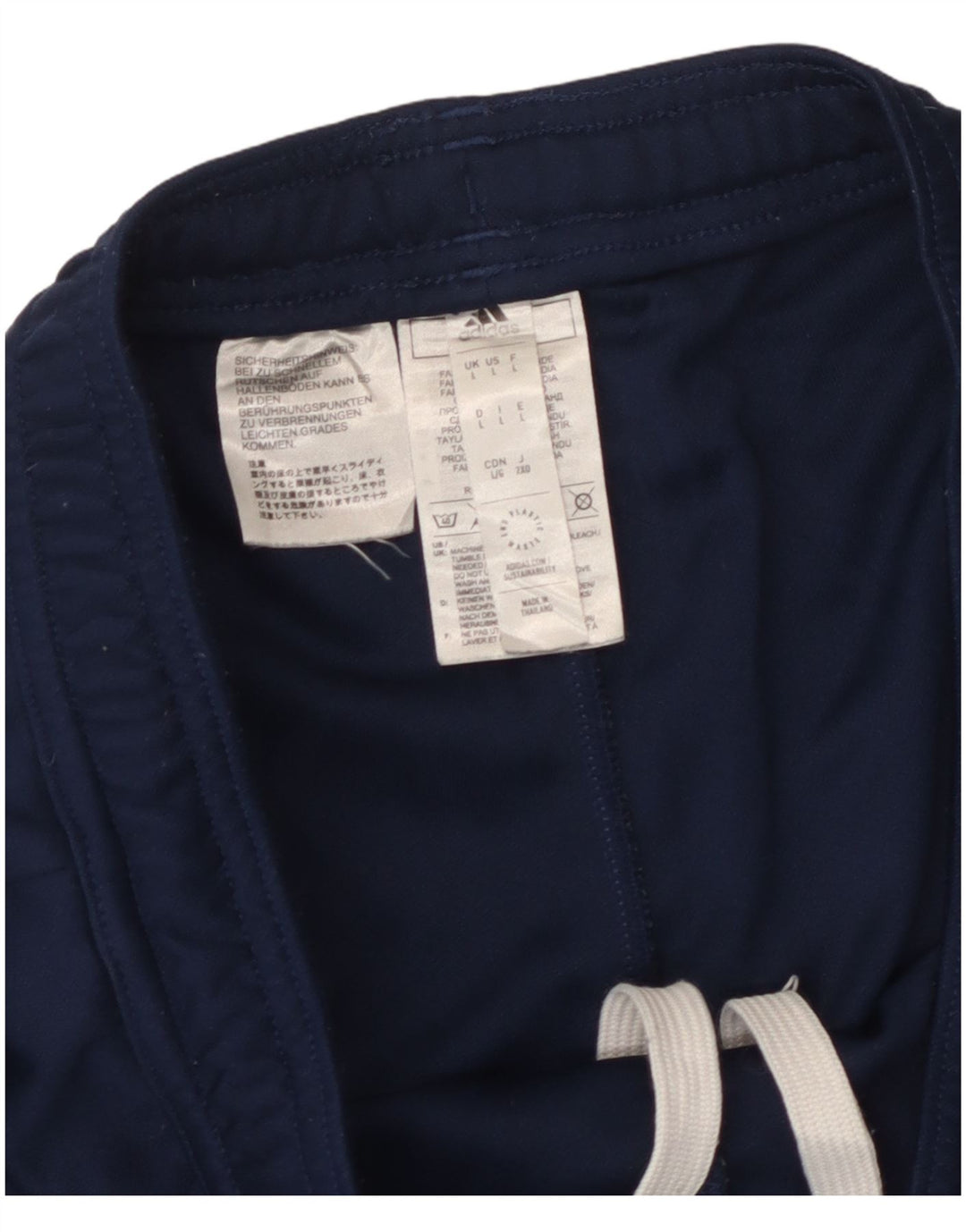Pantaloni da tuta da uomo Adidas Large in poliestere blu navy