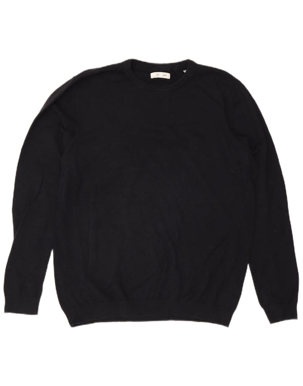 Maglione maglione girocollo da uomo Jack & Jones XL in cotone blu navy