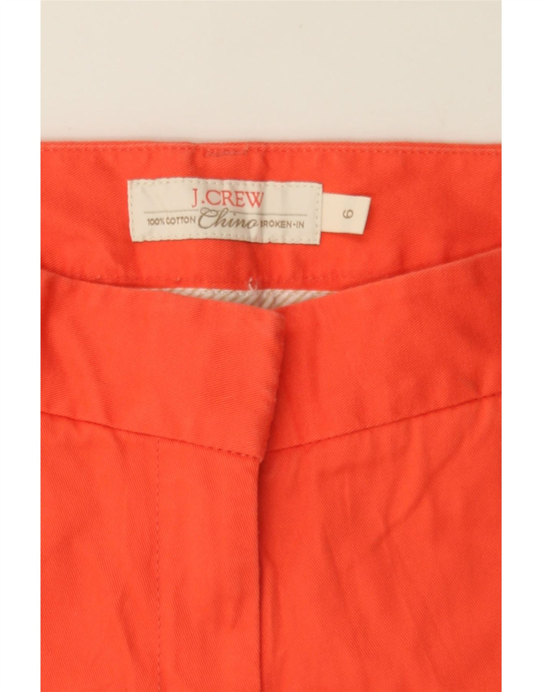 J. CREW Womens Broken In Straight Chino Trousers US 6 Medium W33 L31 Red Vintage J. Crew and Second-Hand J. Crew from Messina Hembry 