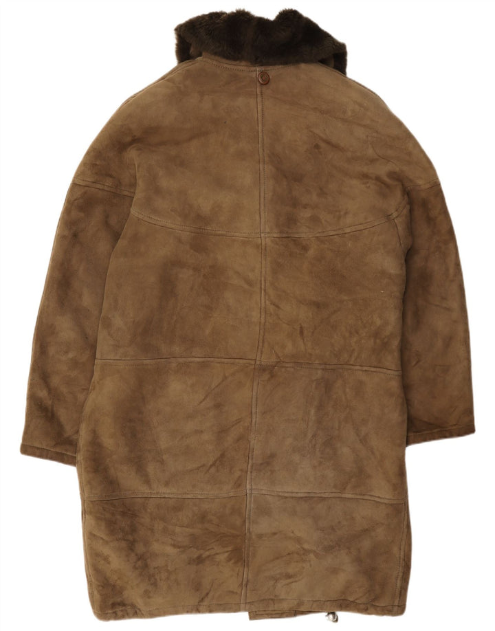 Cappotto oversize in shearling vintage da donna EU 42 Large Marrone