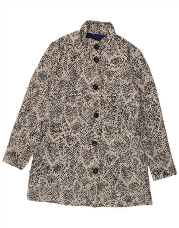 Desigual Cappotto da donna con motivo astratto EU 44 XL Cotone bianco