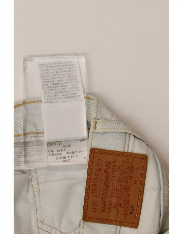 Pantaloncini di jeans Levi's 501 da donna W25 XS in cotone blu