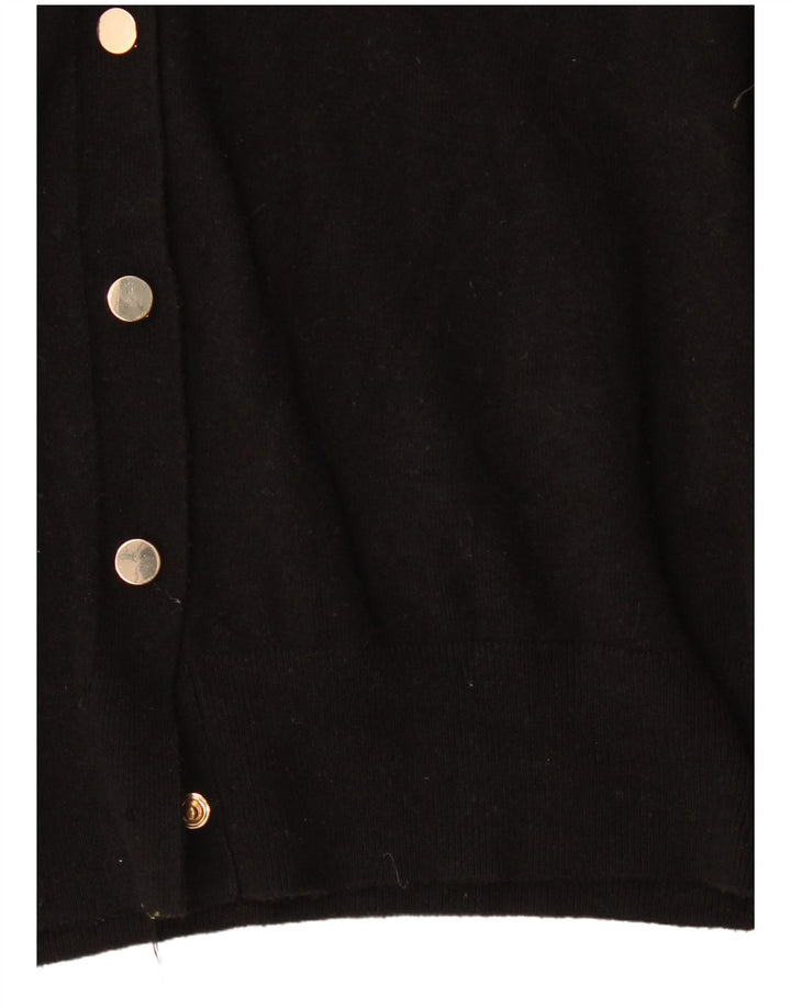 Maglione cardigan da donna Zara UK 10 piccolo in viscosa nera