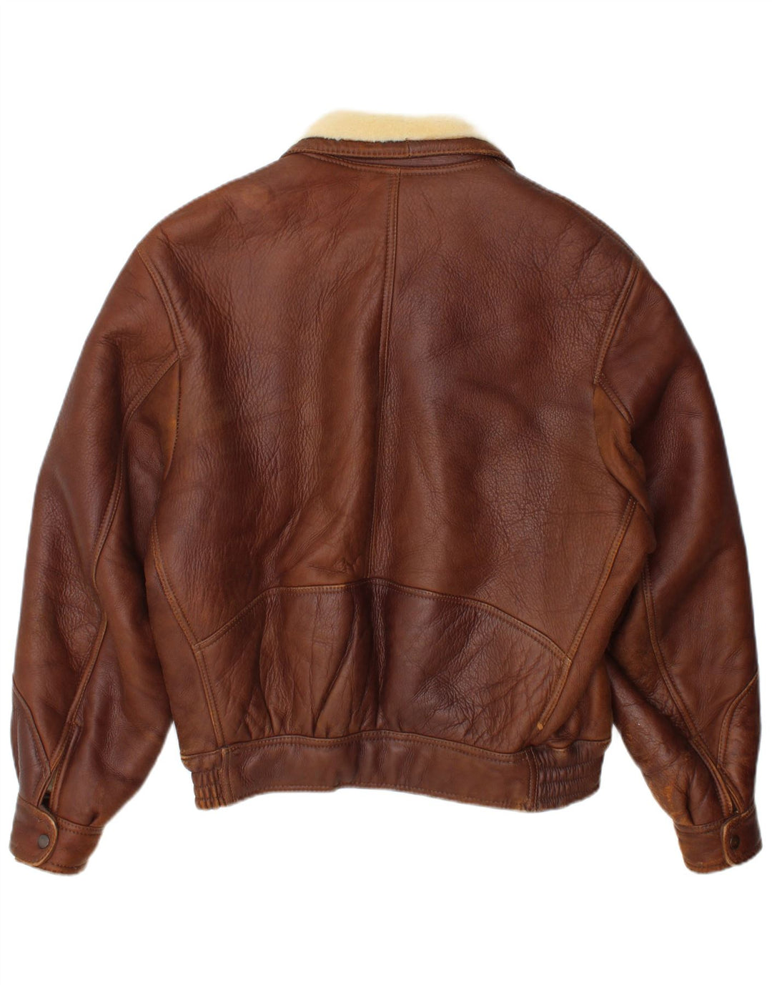 Giubbotto in shearling vintage da uomo IT 48 Marrone medio