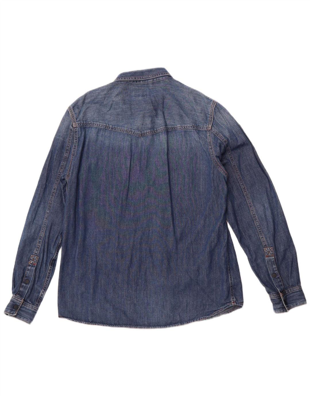 Timberland Camicia da uomo slim fit in denim di grandi dimensioni in cotone blu