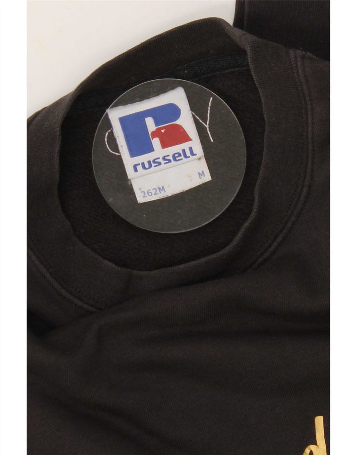 Felpa grafica da uomo Russell Athletic, maglione, cotone nero medio