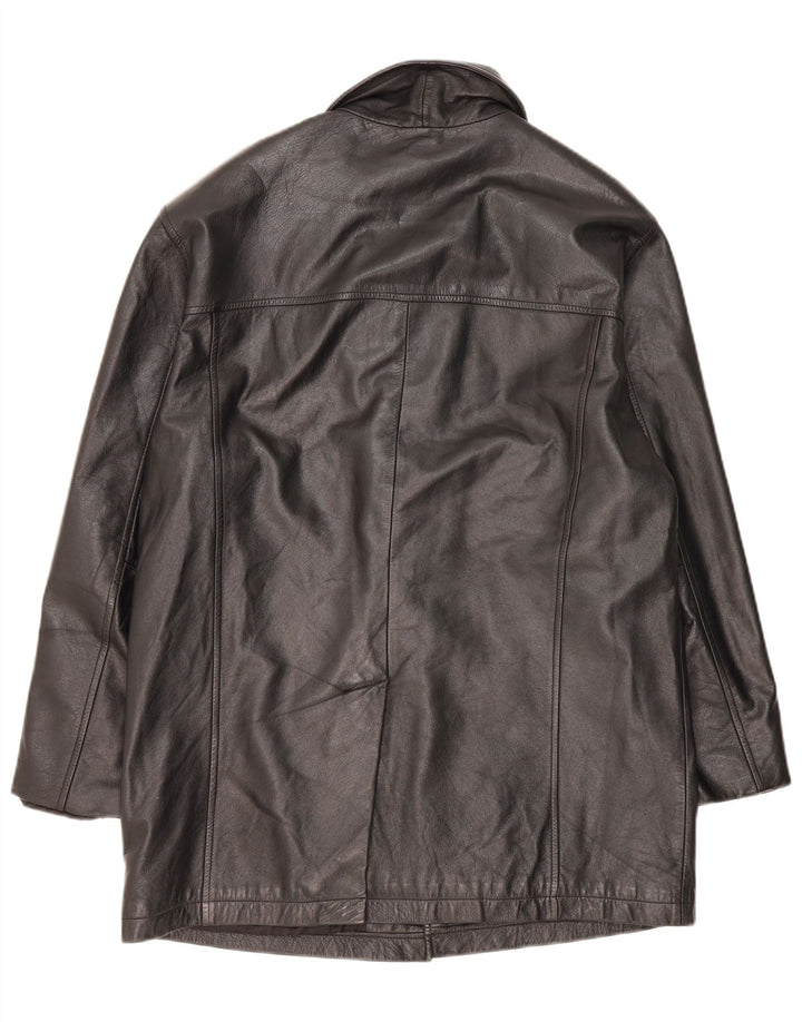 Cappotto in pelle da uomo Orfatti IT 52 XL Pelle nera