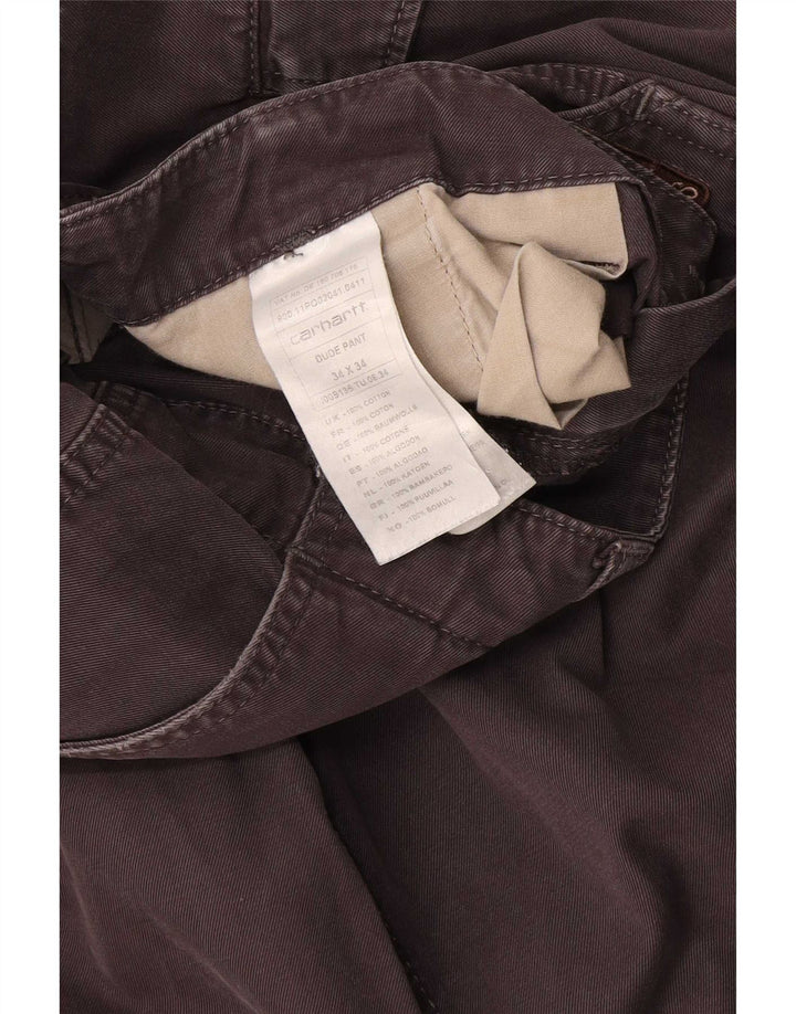 Pantaloni cargo dritti da uomo Carhartt W34 L34 cotone grigio