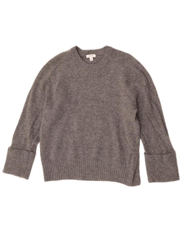 Maglione maglione girocollo da donna Reiss UK 14 Cashmere grigio medio