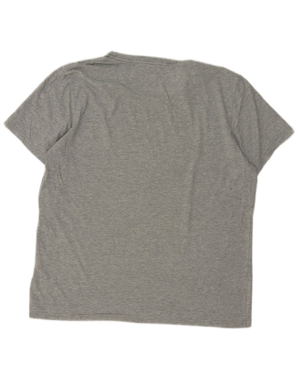 Polo Ralph Lauren T-shirt grafica da uomo Top grande in cotone chiazzato grigio