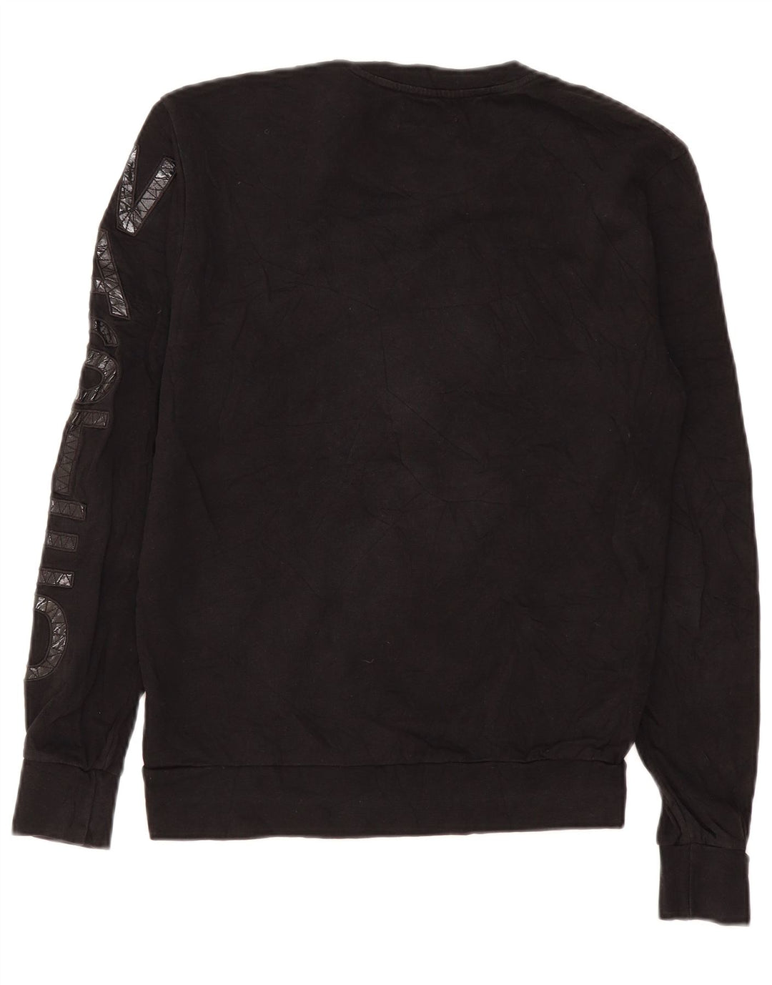 Felpa grafica da uomo Zara, maglione medio, nero, poliestere