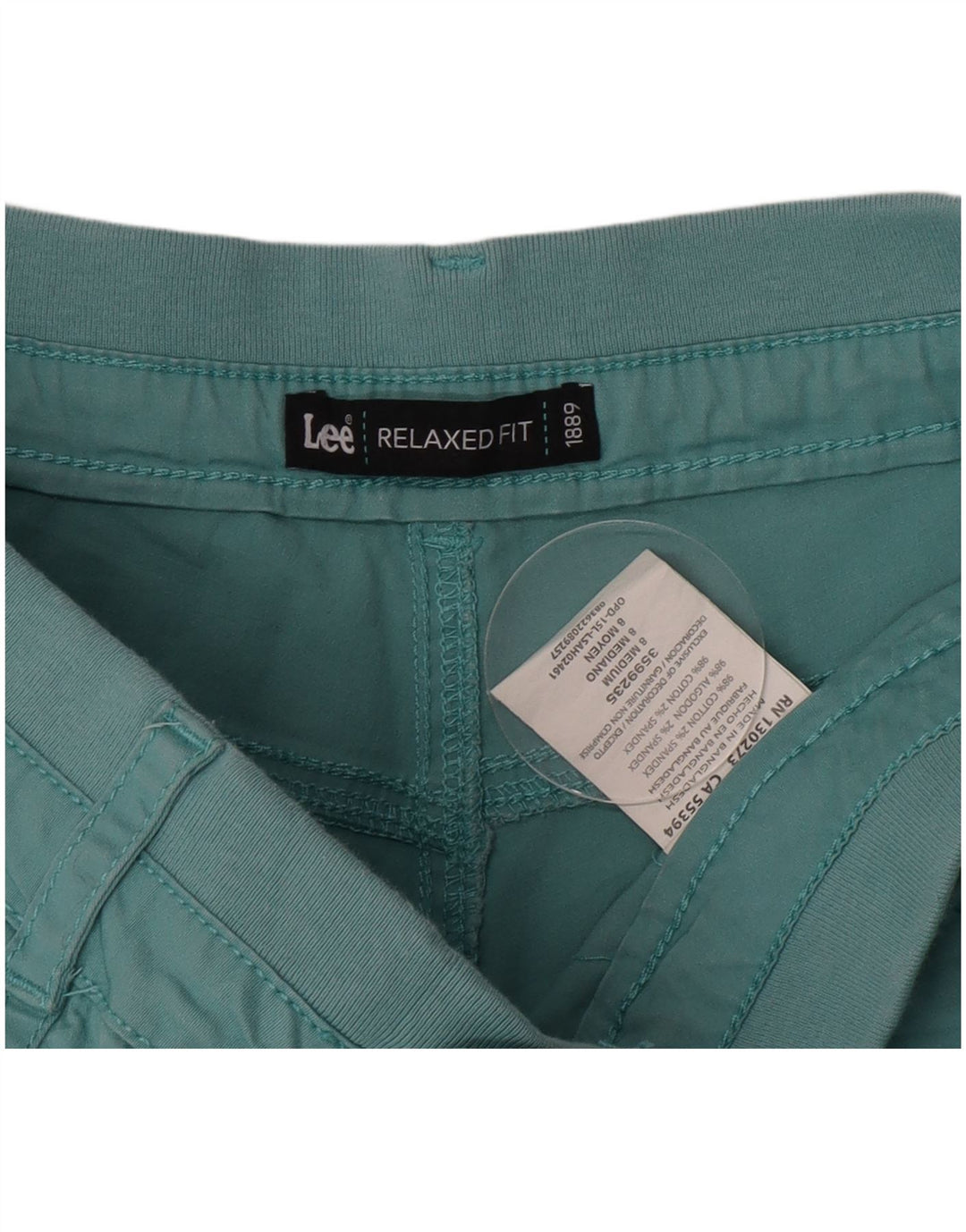 Pantaloncini cargo Lee da donna dalla vestibilità rilassata US 8 Medium W30 Cotone turchese