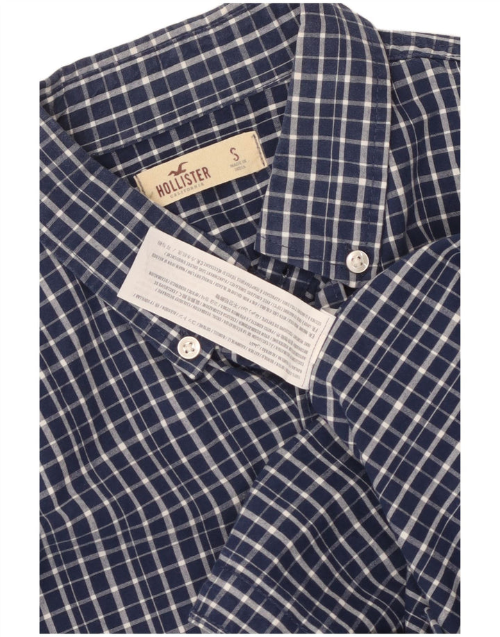 Camicia Hollister da uomo Small Blue Check in cotone