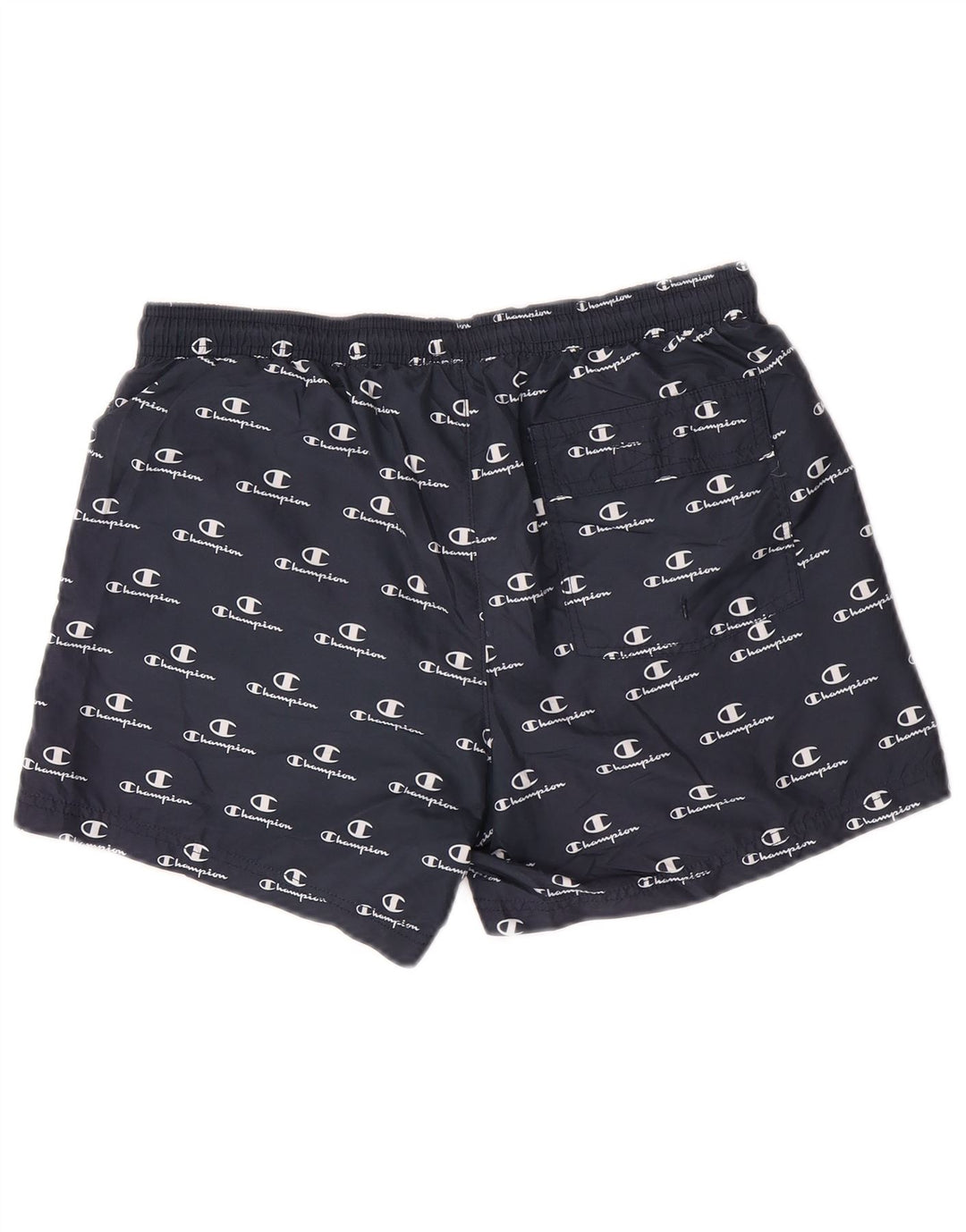 Pantaloncini da bagno grafici da uomo Champion, poliestere medio blu navy