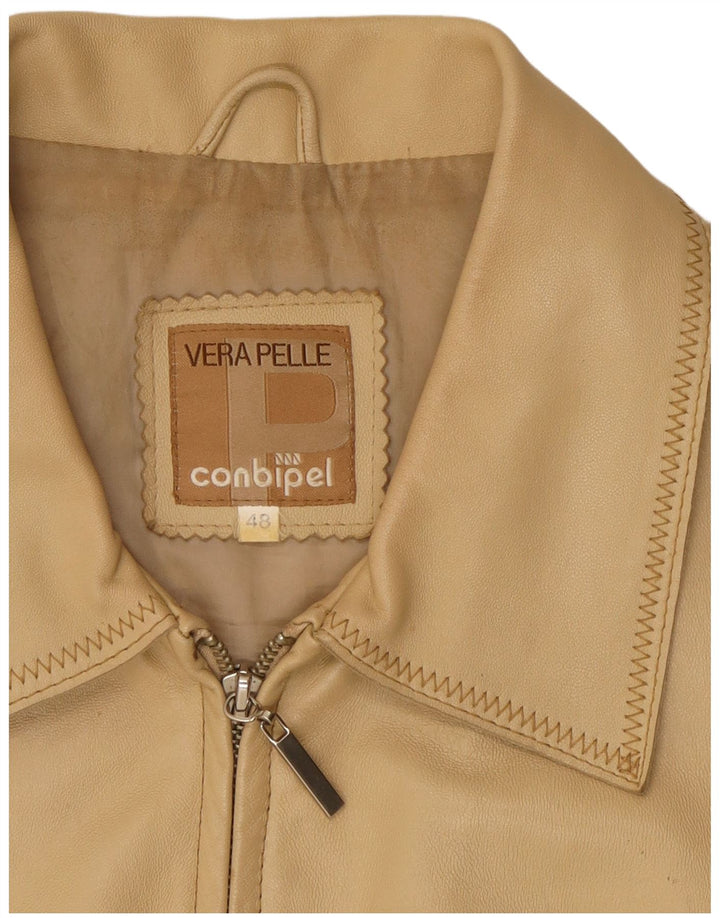 Giacca Pelle Donna Conbipel IT 48 XL Pelle Beige