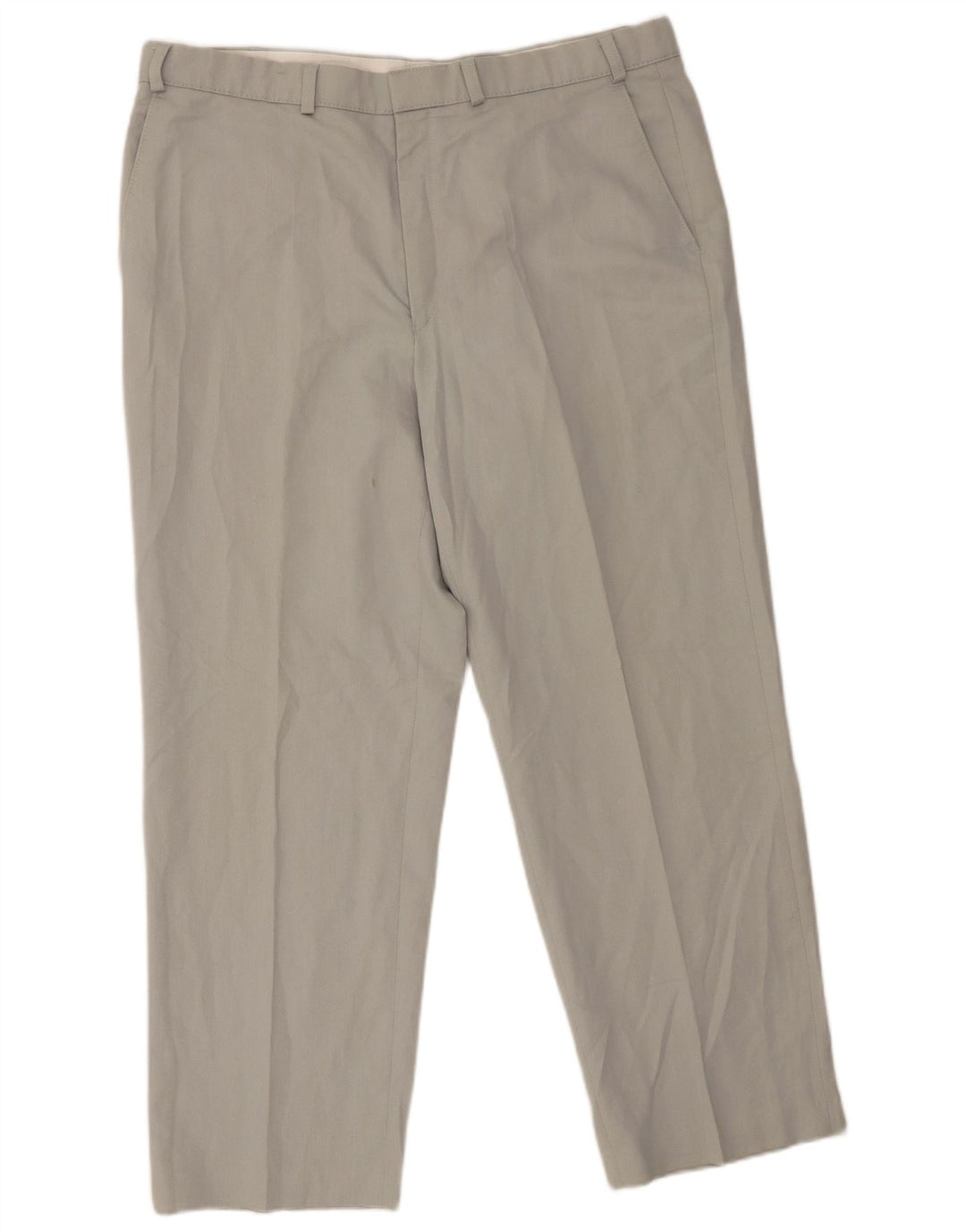 Pantaloni chino dritti da uomo Marks & Spencer W38 L29 poliestere grigio