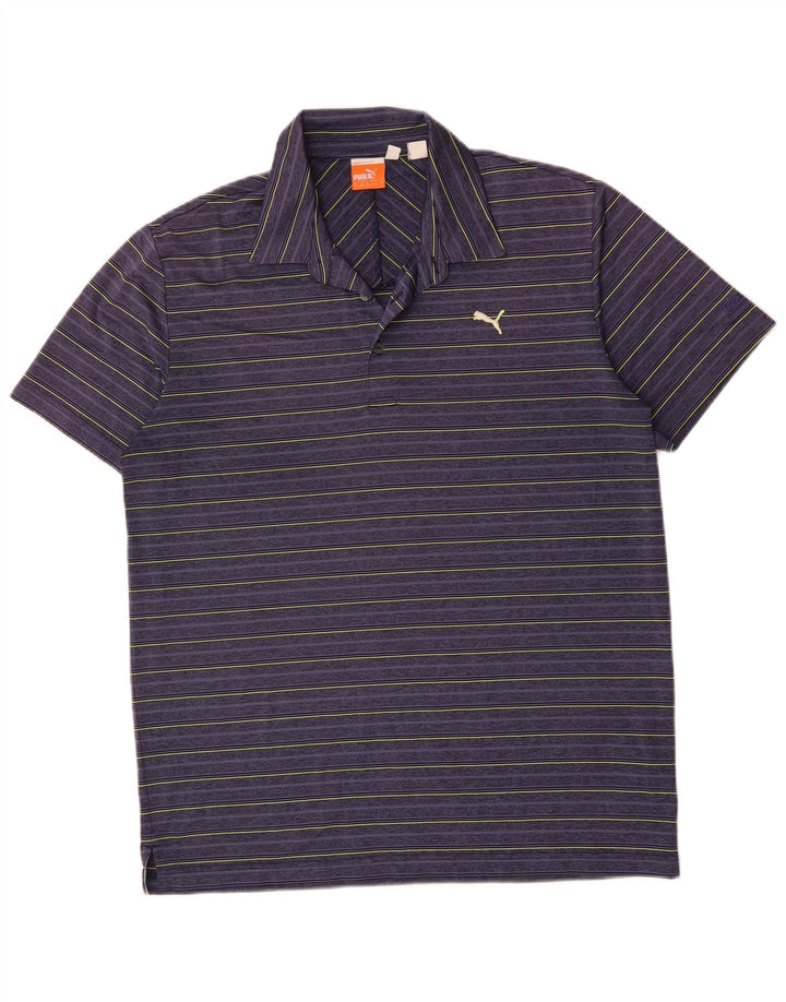 Polo PUMA da uomo a righe grandi viola