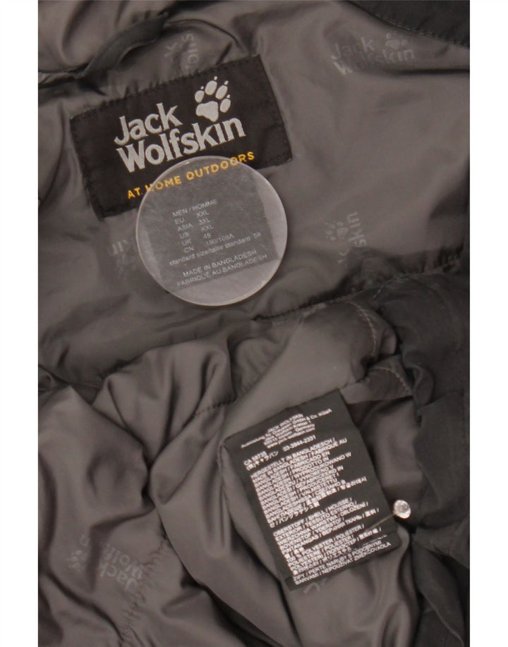 Giacca a vento con cappuccio da uomo Jack Wolfskin UK 48 2XL poliestere nero