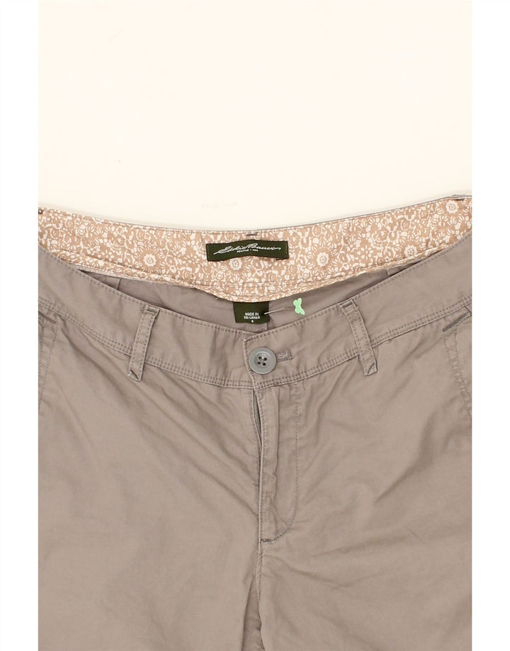 EDDIE BAUER Womens Chino Shorts US 8 Medium W32  Grey Cotton Vintage Eddie Bauer and Second-Hand Eddie Bauer from Messina Hembry 