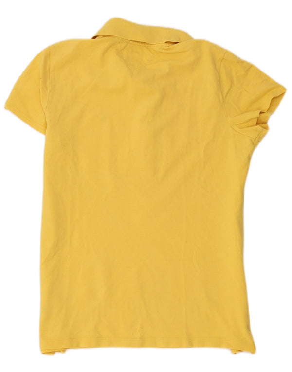 Polo da donna Tommy Hilfiger UK 14 grande cotone giallo