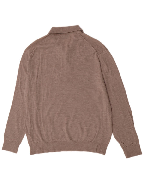 Maglione maglione collo alto autografo da uomo Marks & Spencer XL Beige