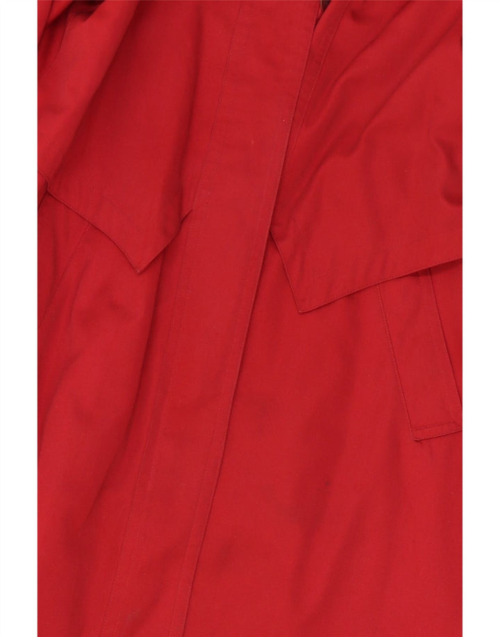 VINTAGE Womens Loose Fit Overcoat UK 10 Small  Red Polyester Vintage Vintage and Second-Hand Vintage from Messina Hembry 