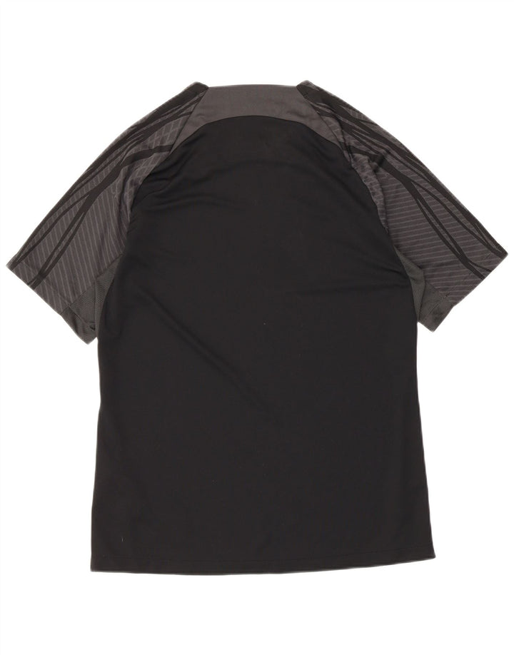 T-shirt Nike da uomo Dri Fit Slim Fit, maglietta in poliestere color block medio nero